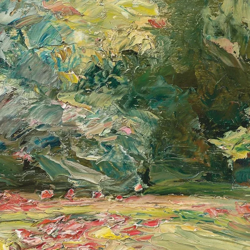 The Flower Terrace In Wannsee Garden Facing North Max Liebermann