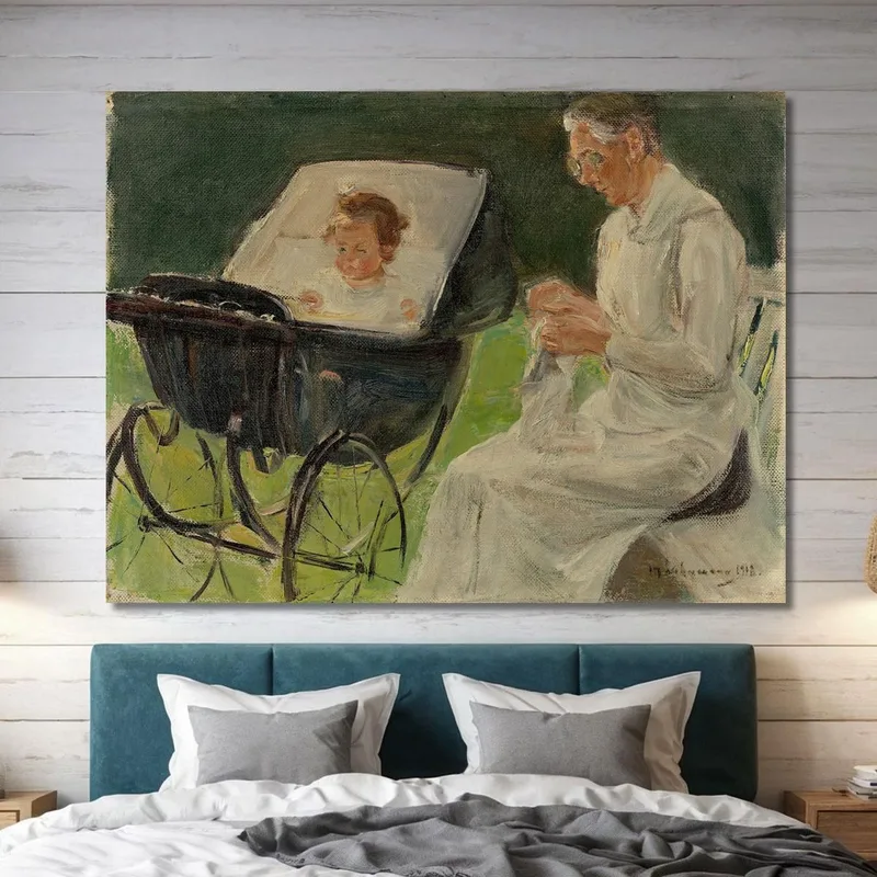 The Artist'S Granddaughter With Her Nanny In Wannsee Garden Max Liebermann