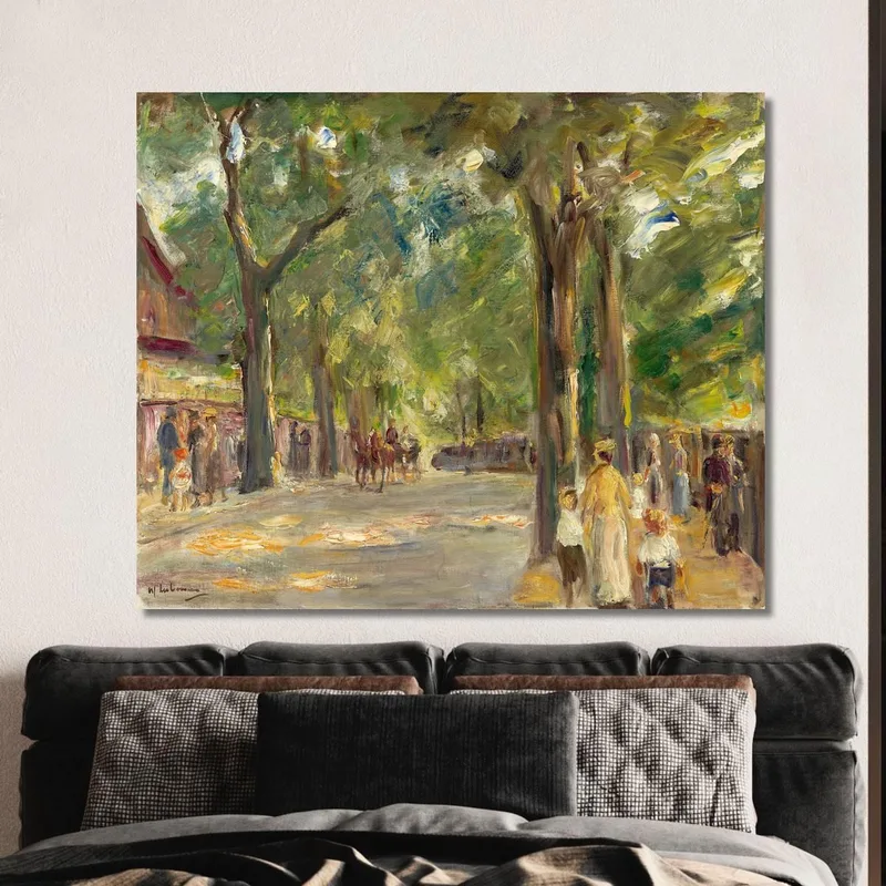 Die Große Seestraße In Wannsee Mit Spaziergängern Max Liebermann