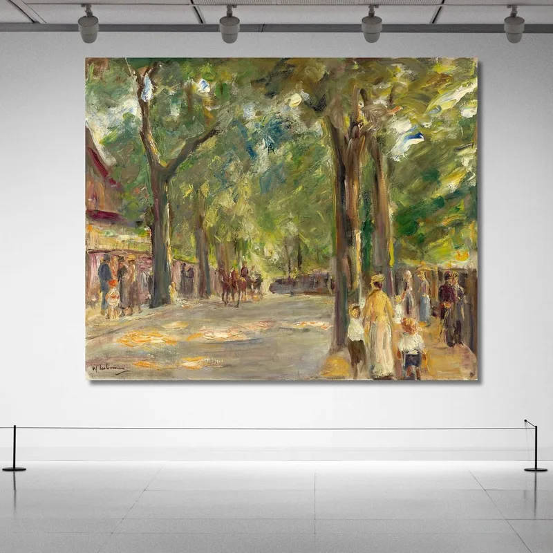 Die Große Seestraße In Wannsee Mit Spaziergängern Max Liebermann