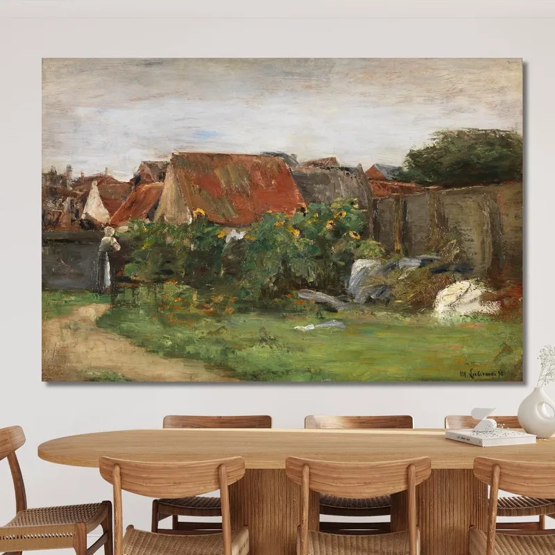 Dorfhäuser Mit Sonnenblumen Max Liebermann