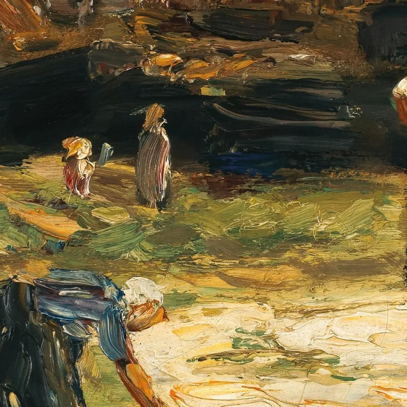 Village Corner With Bleaching Max Liebermann