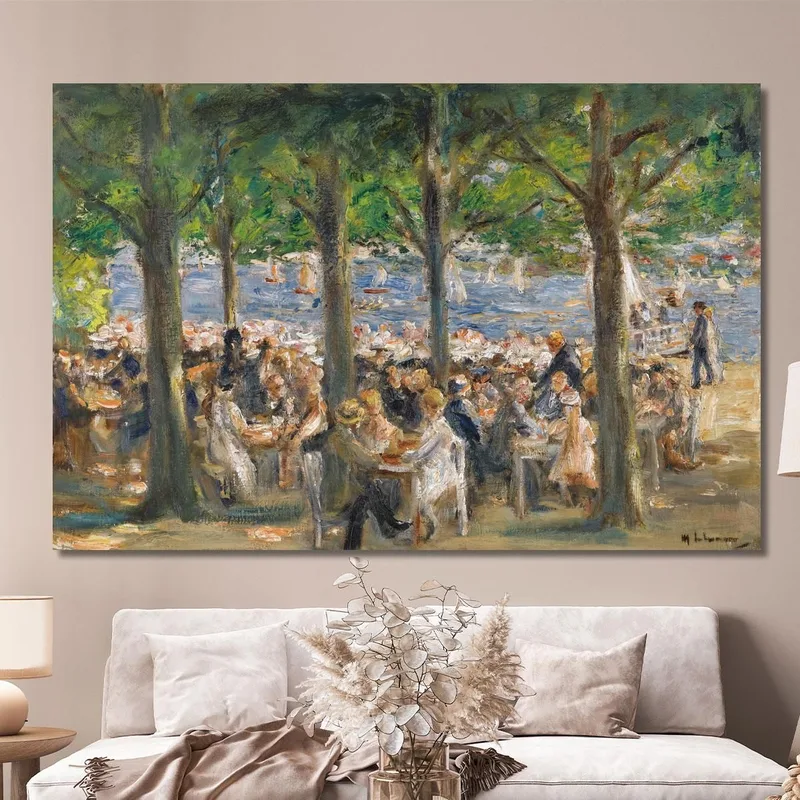 Beer Garden Near The Havel Under Trees Max Liebermann