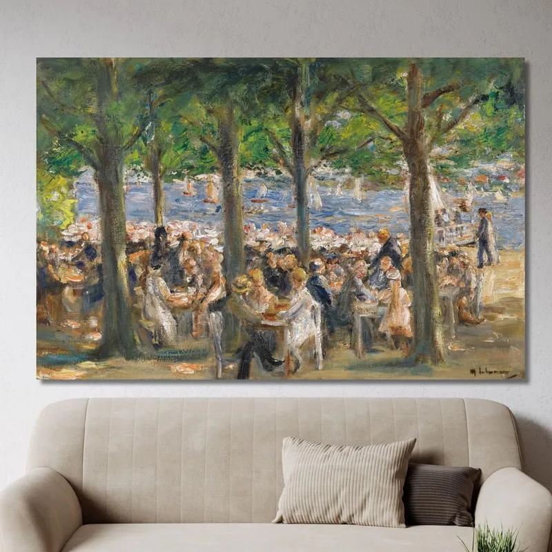 Beer Garden Near The Havel Under Trees Max Liebermann