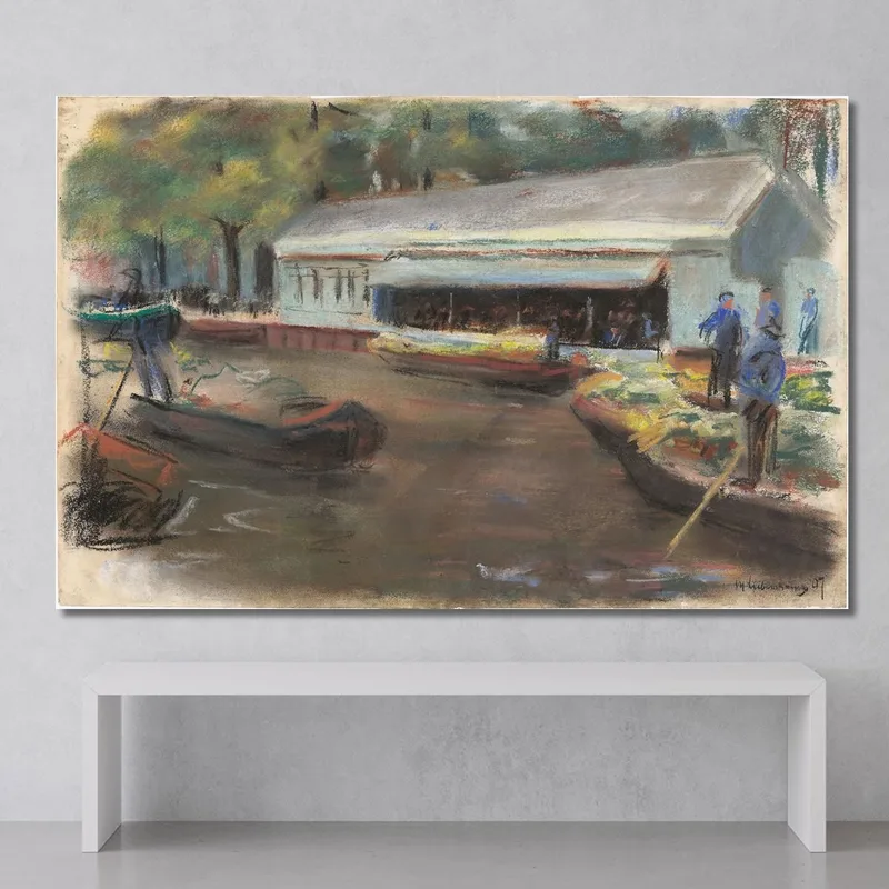 Vegetable Market In Delft Max Liebermann
