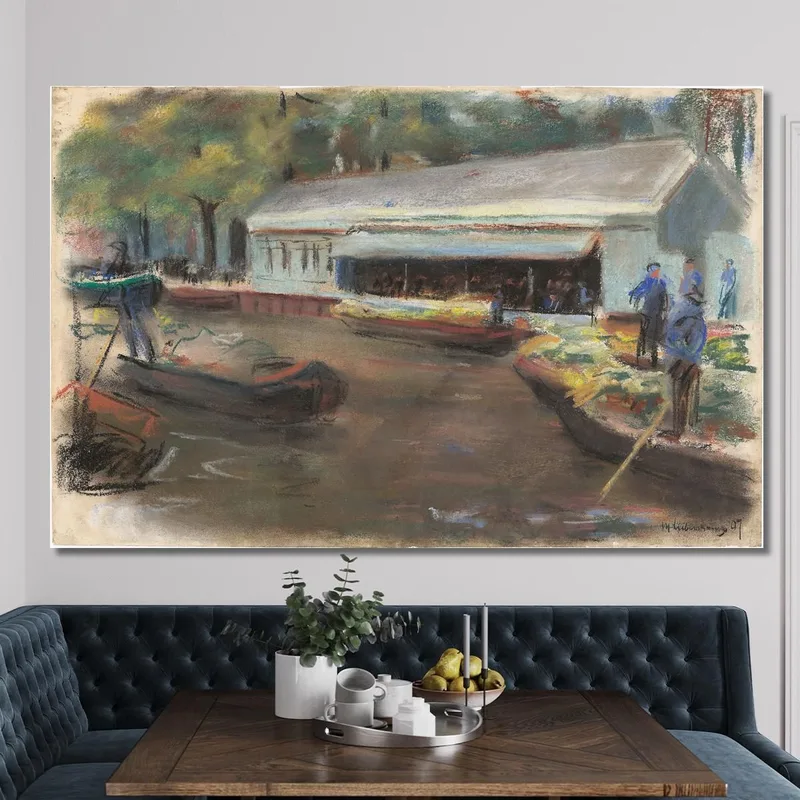 Vegetable Market In Delft Max Liebermann