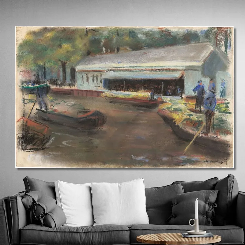 Vegetable Market In Delft Max Liebermann