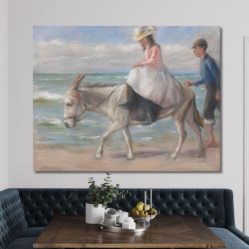 Bambino Che Cavalca Un Asino Max Liebermann