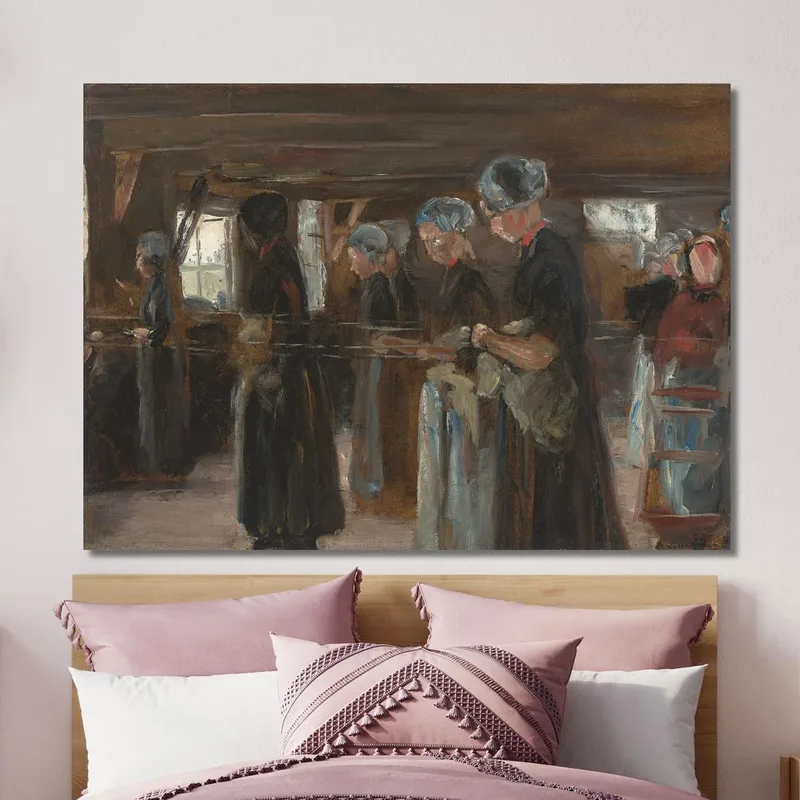 Composition Study For The Flax Barn In Laren Max Liebermann