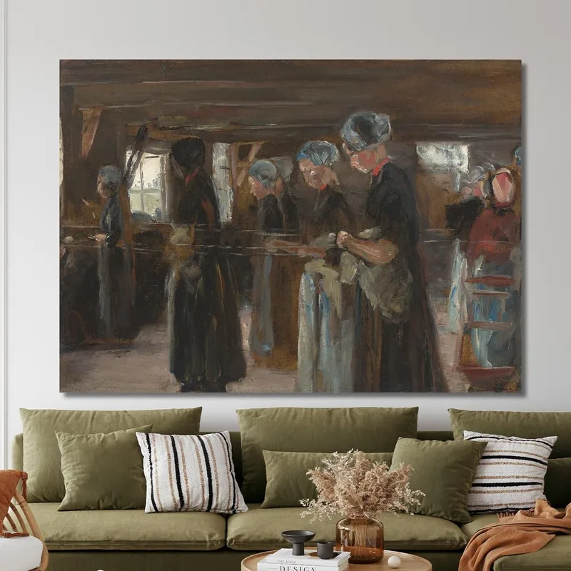 Composition Study For The Flax Barn In Laren Max Liebermann