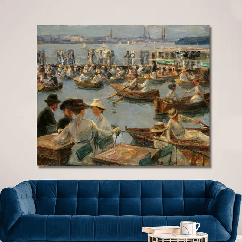 On The Alster In Hamburg Max Liebermann