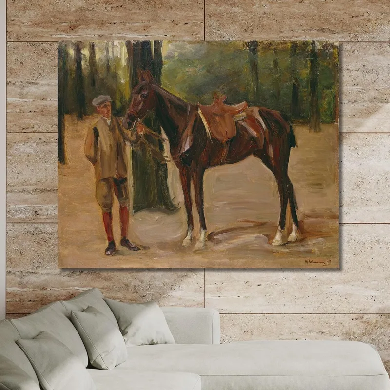 Groom With Horse Max Liebermann