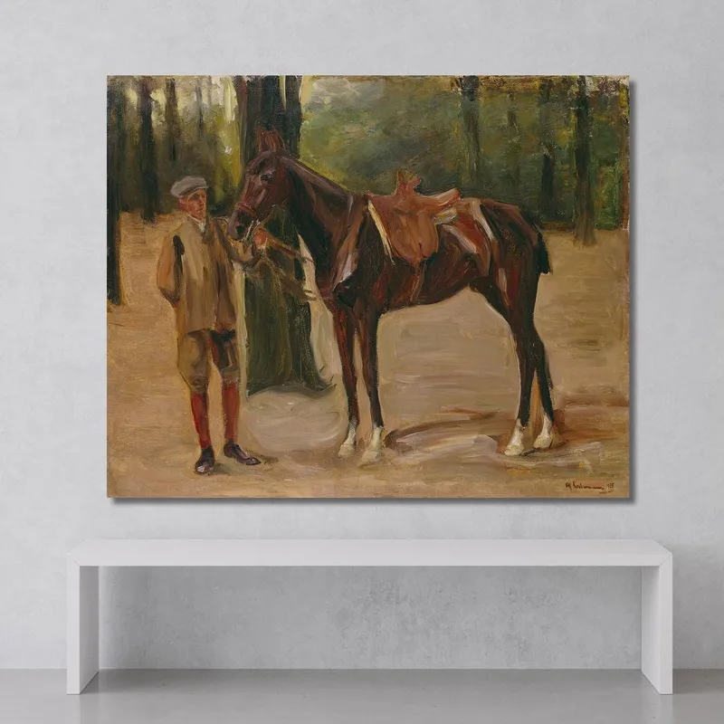 Groom With Horse Max Liebermann