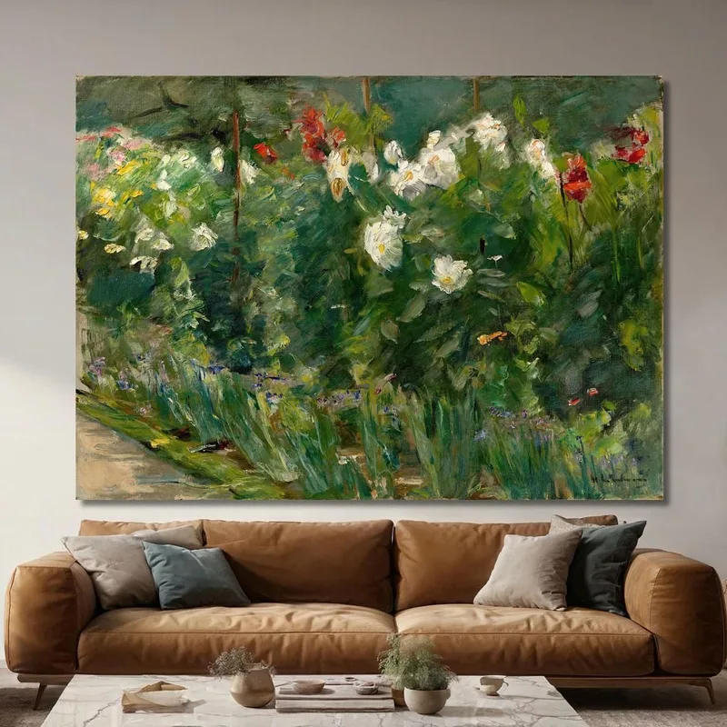 Red And White Flowers Facing Southeast Max Liebermann