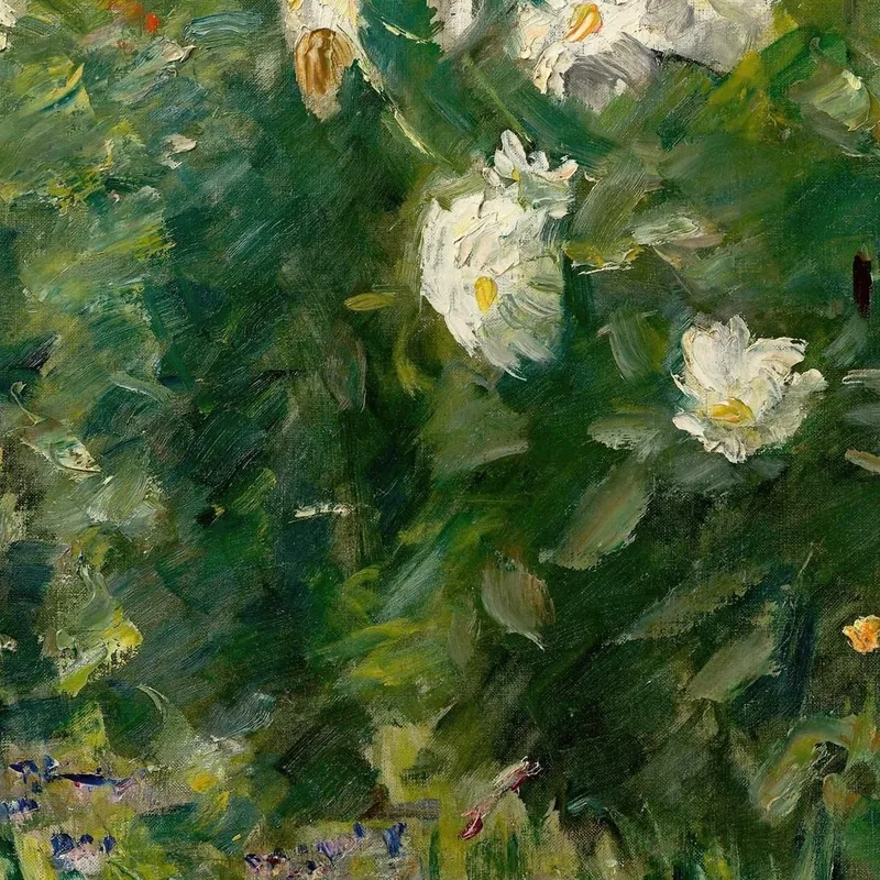 Red And White Flowers Facing Southeast Max Liebermann