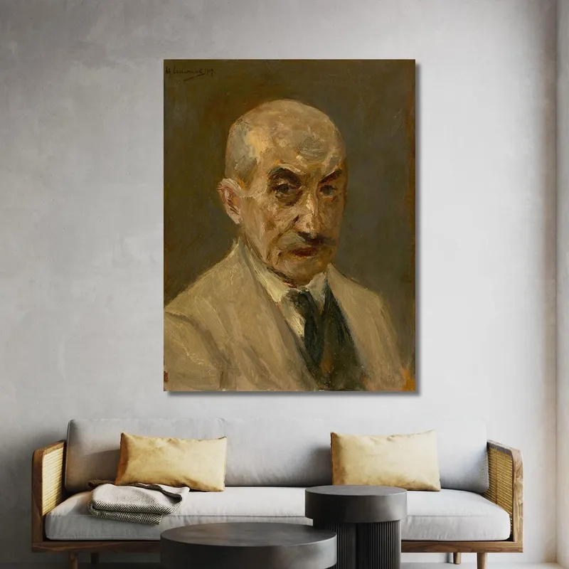 Self-Portrait In Painting Smock Bust Facing Right Max Liebermann