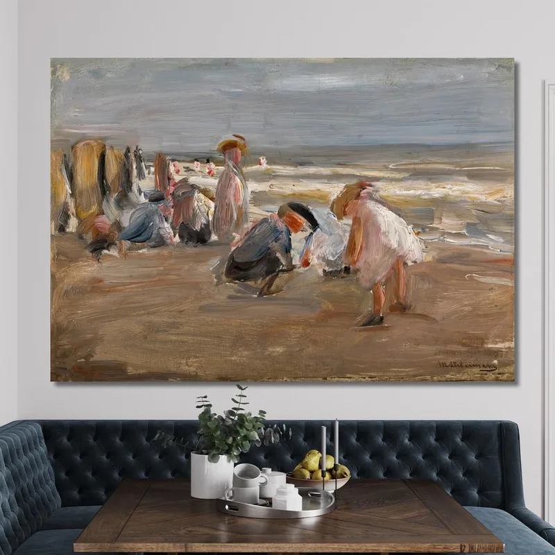 Children Playing On The Beach Max Liebermann