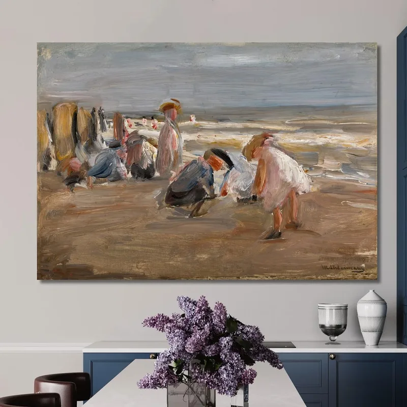 Children Playing On The Beach Max Liebermann