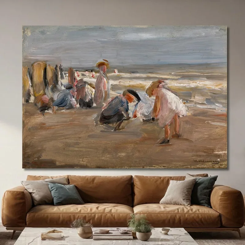 Children Playing On The Beach Max Liebermann