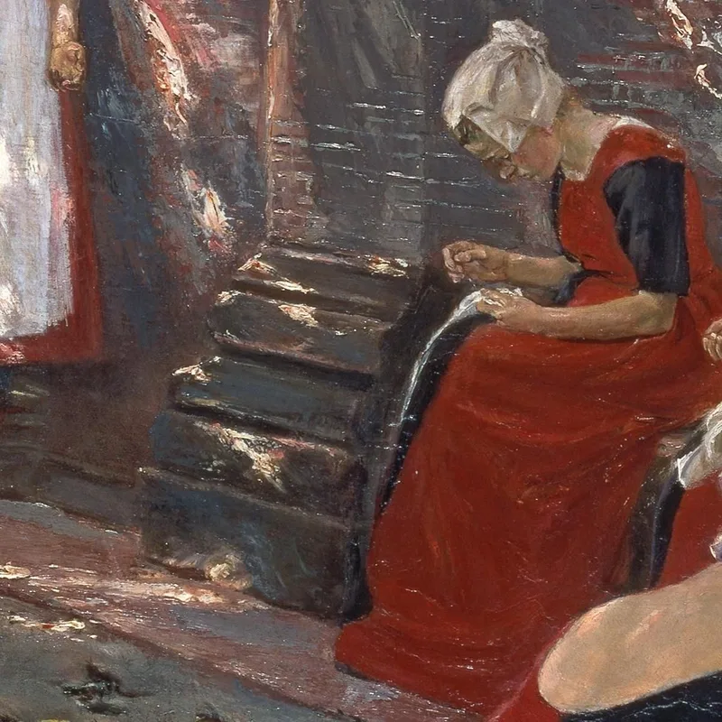 The Courtyard Of The Orphanage In Amsterdam Max Liebermann