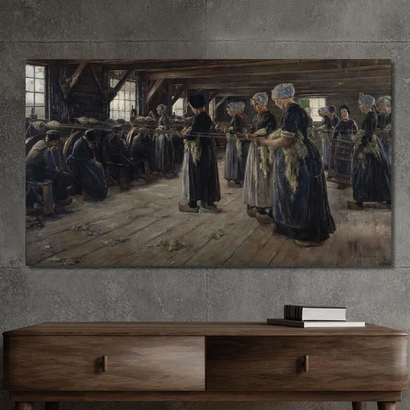 The Flax Barn At Laren Max Liebermann