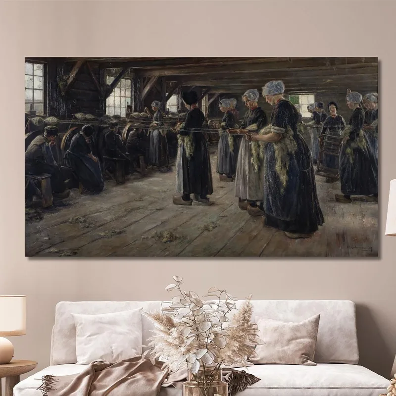 The Flax Barn At Laren Max Liebermann