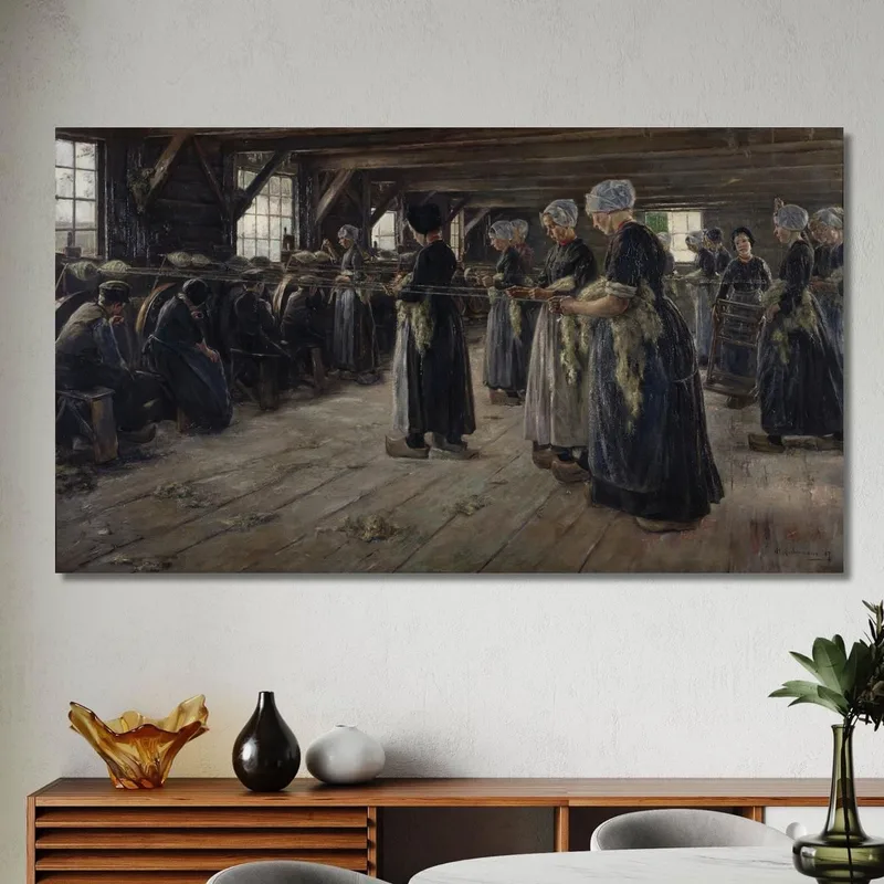 The Flax Barn At Laren Max Liebermann