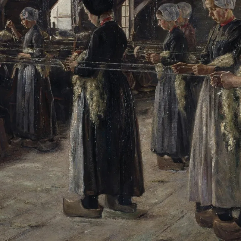 The Flax Barn At Laren Max Liebermann