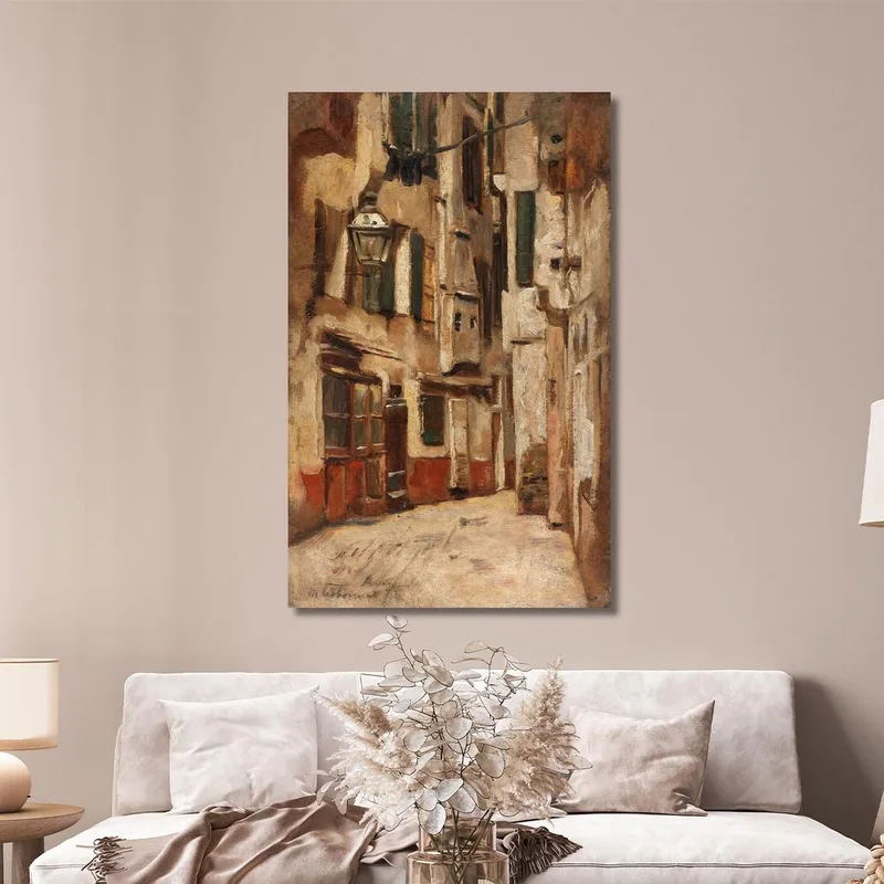 Venetian Alley Facing Right Max Liebermann