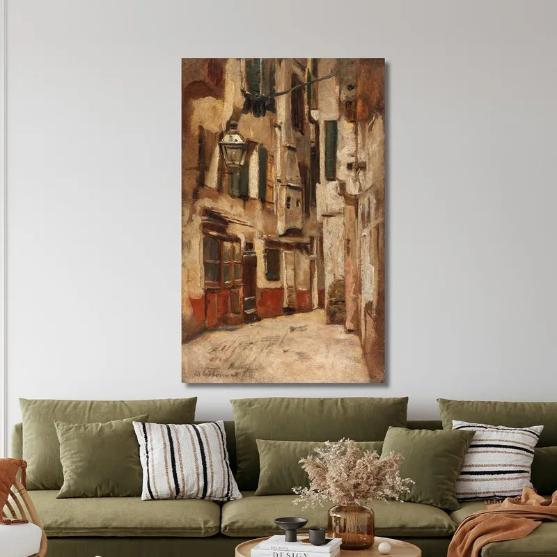 Venetian Alley Facing Right Max Liebermann