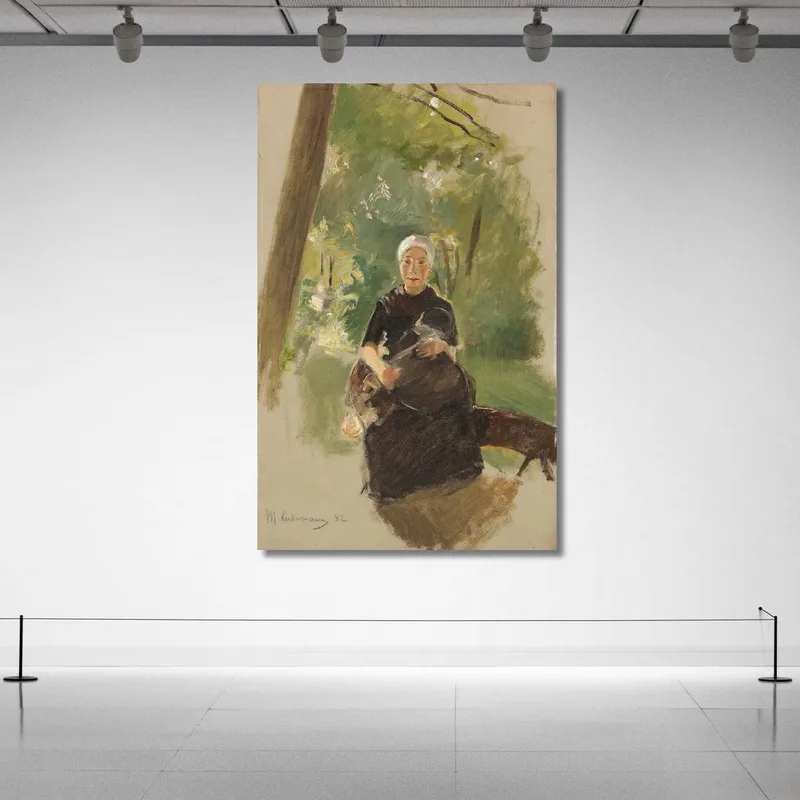 Young Mother Under Trees Max Liebermann