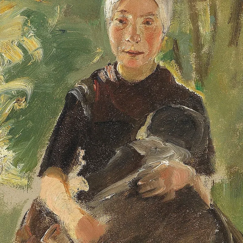 Young Mother Under Trees Max Liebermann