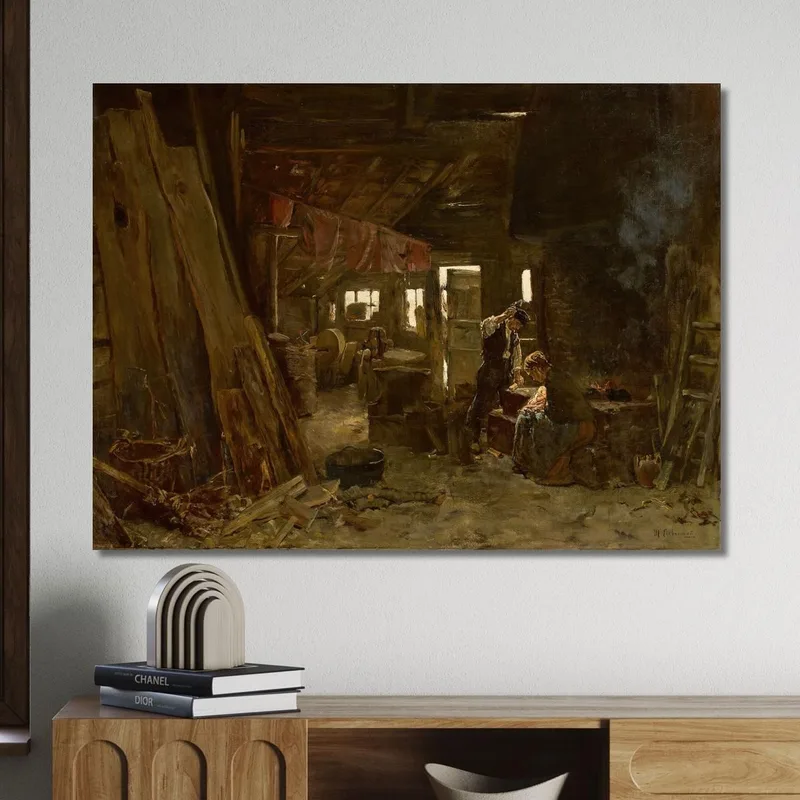 Carpenter'S Workshop – The Woodcutter'S Family 2 Max Liebermann