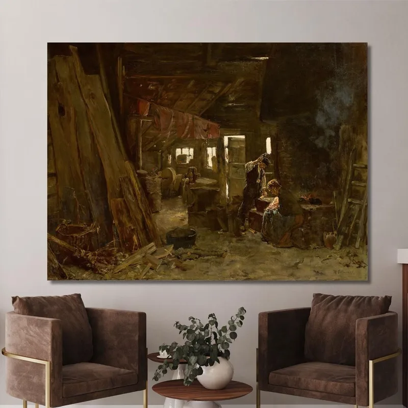 Carpenter'S Workshop – The Woodcutter'S Family 2 Max Liebermann