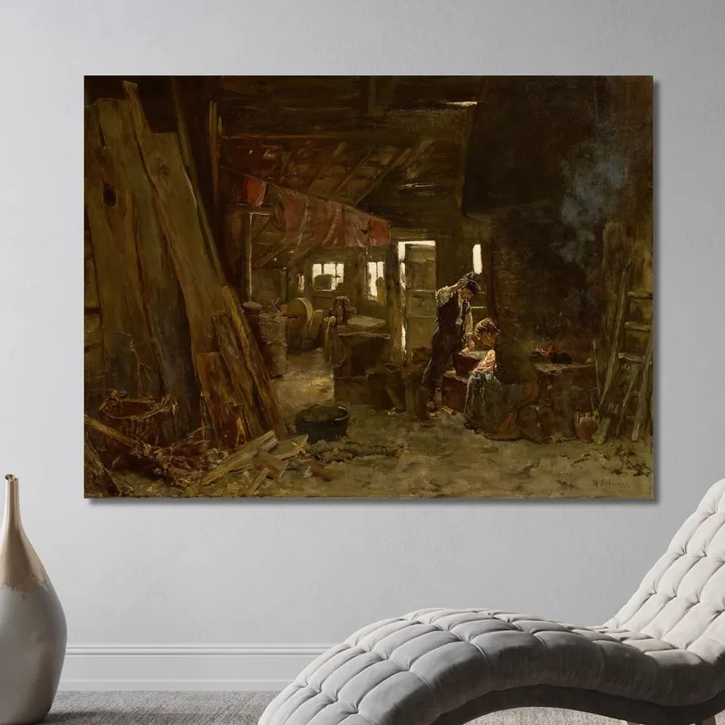 Carpenter'S Workshop – The Woodcutter'S Family 2 Max Liebermann