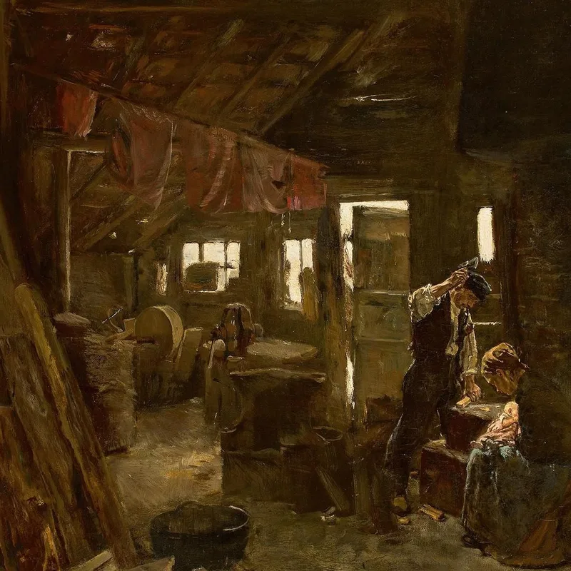 Carpenter'S Workshop – The Woodcutter'S Family 2 Max Liebermann