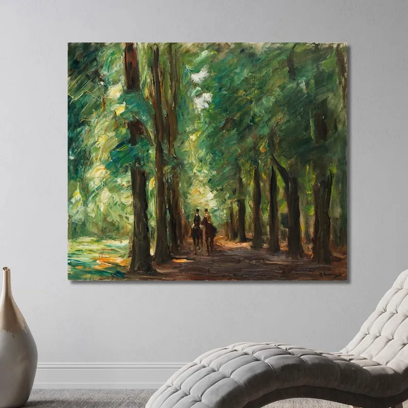 Two Riders In The Avenue Near Sakrow Max Liebermann