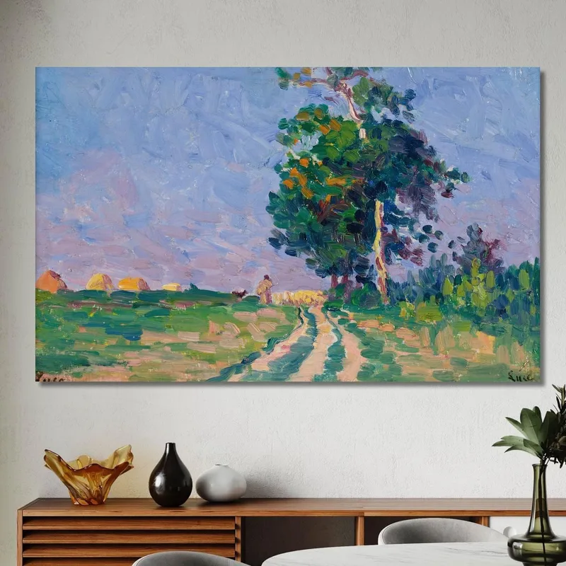 Pastore E Il Suo Gregge Sul Sentiero Nei Dintorni Di Moulineaux Maximilien Luce
