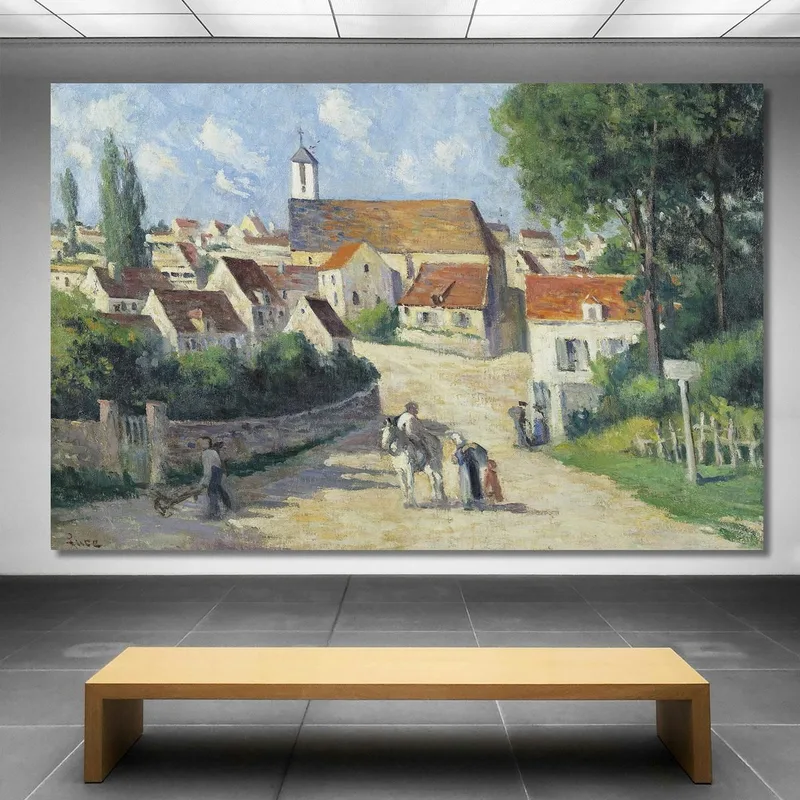 Guernes La Calle Del Pueblo Maximilien Luce