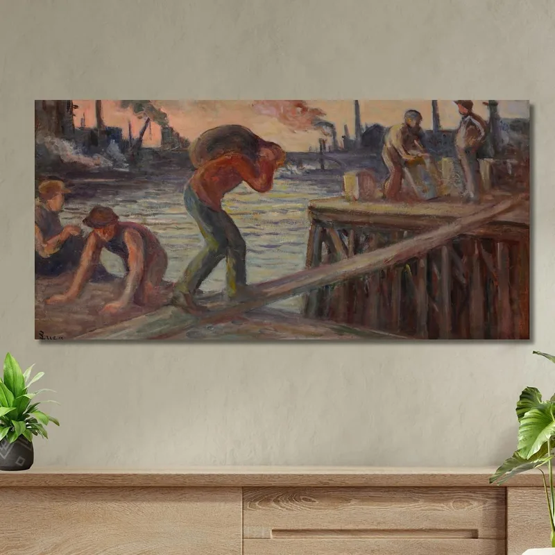 Le Déchargement De La Péniche Maximilien Luce