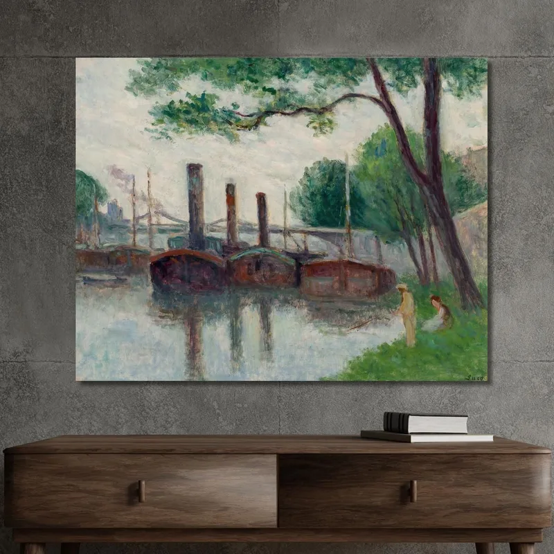 Le Rive Della Senna Vicino A La Roche-Guyon Maximilien Luce
