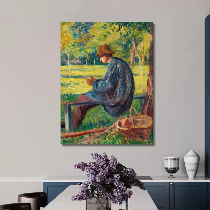Ludovic Rodo Pissarro In His Father'S Garden At Eragny Maximilien Luce