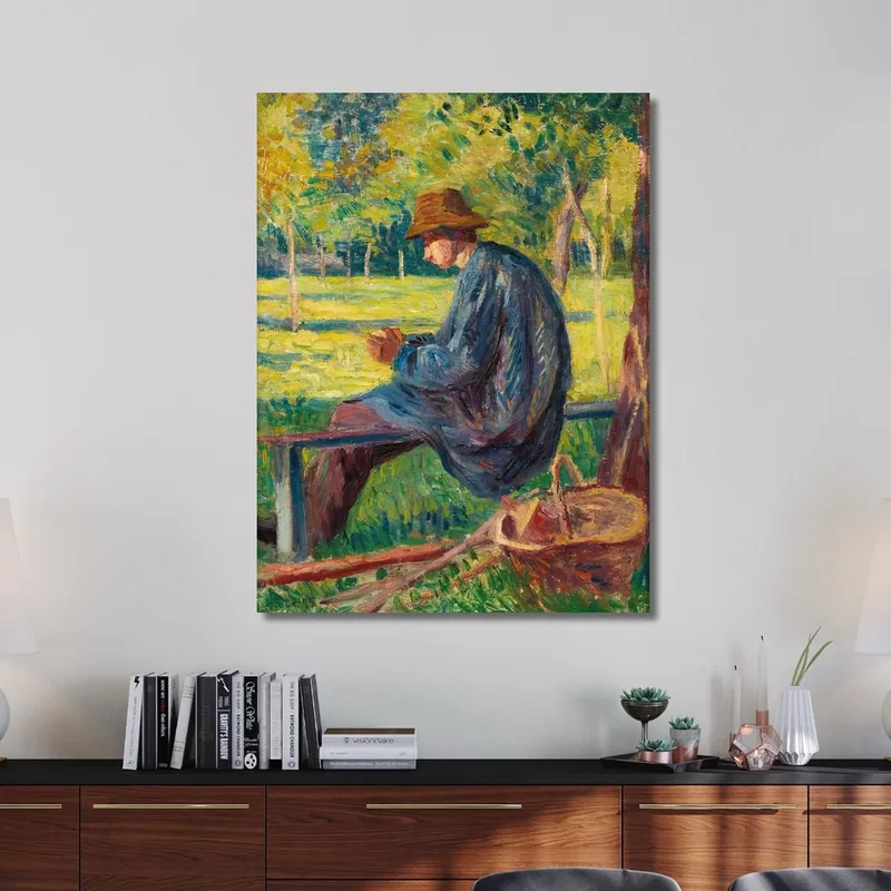 Ludovic Rodo Pissarro In His Father'S Garden At Eragny Maximilien Luce