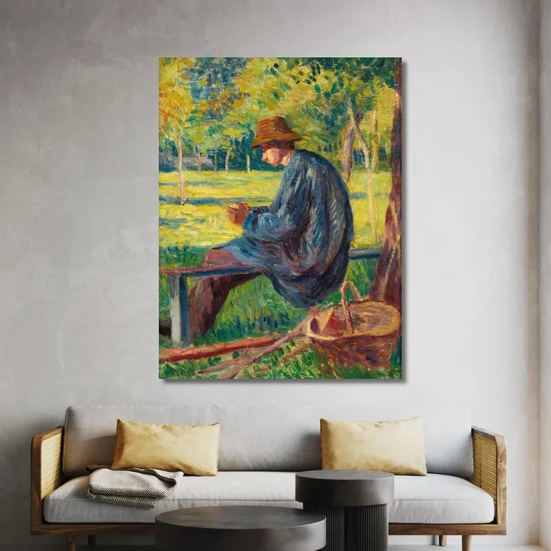 Ludovic Rodo Pissarro In His Father'S Garden At Eragny Maximilien Luce