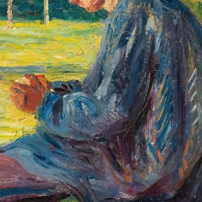 Ludovic Rodo Pissarro In His Father'S Garden At Eragny Maximilien Luce