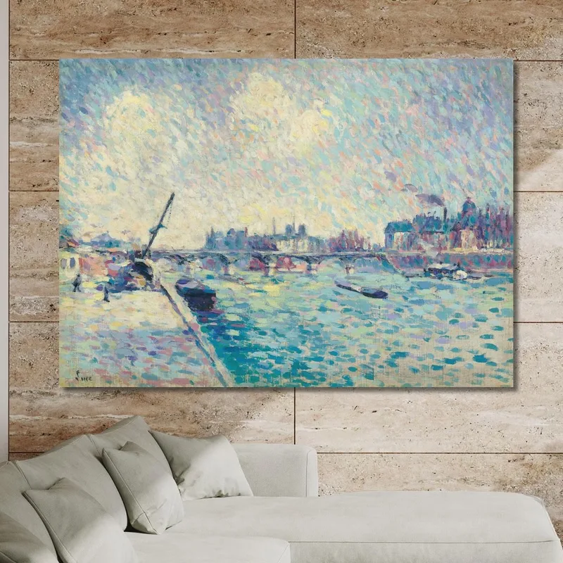 París El Sena Notre-Dame A Lo Lejos Maximilien Luce