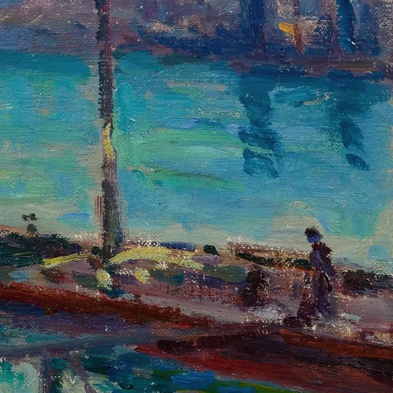 Barcaza En La Orilla Del Sena Maximilien Luce