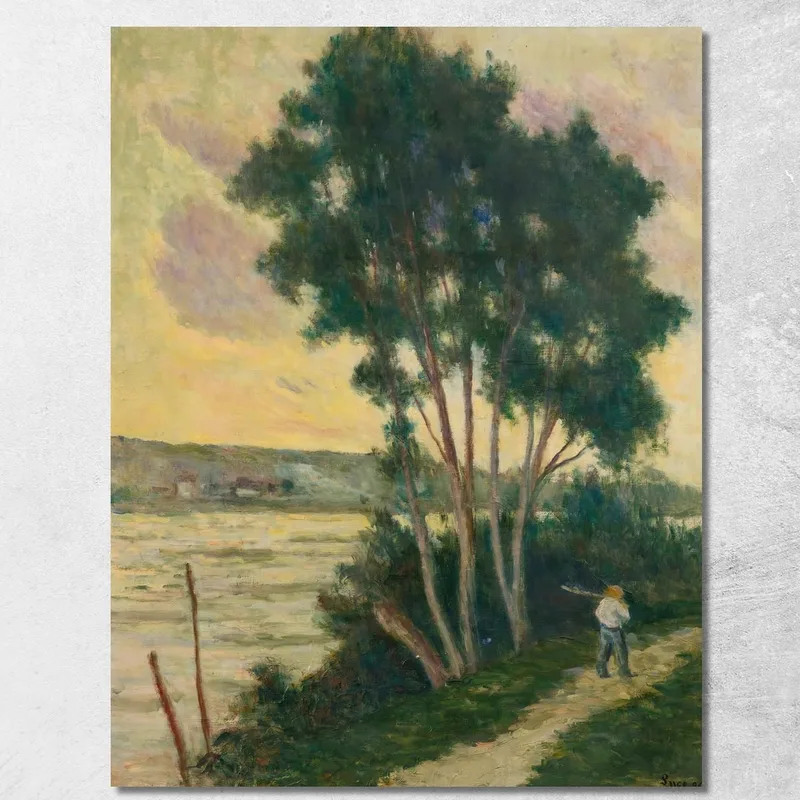 Sandrecourt, Il Sentiero Lungo Il Fiume Maximilien Luce quadro stampa su tela