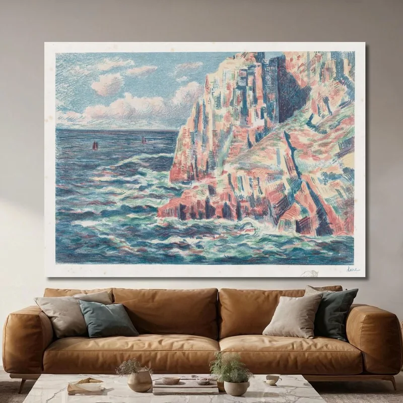 Das Meer Bei Camaret Die Roten Felsen Maximilien Luce