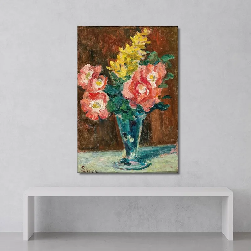 Vase With Flowers Maximilien Luce
